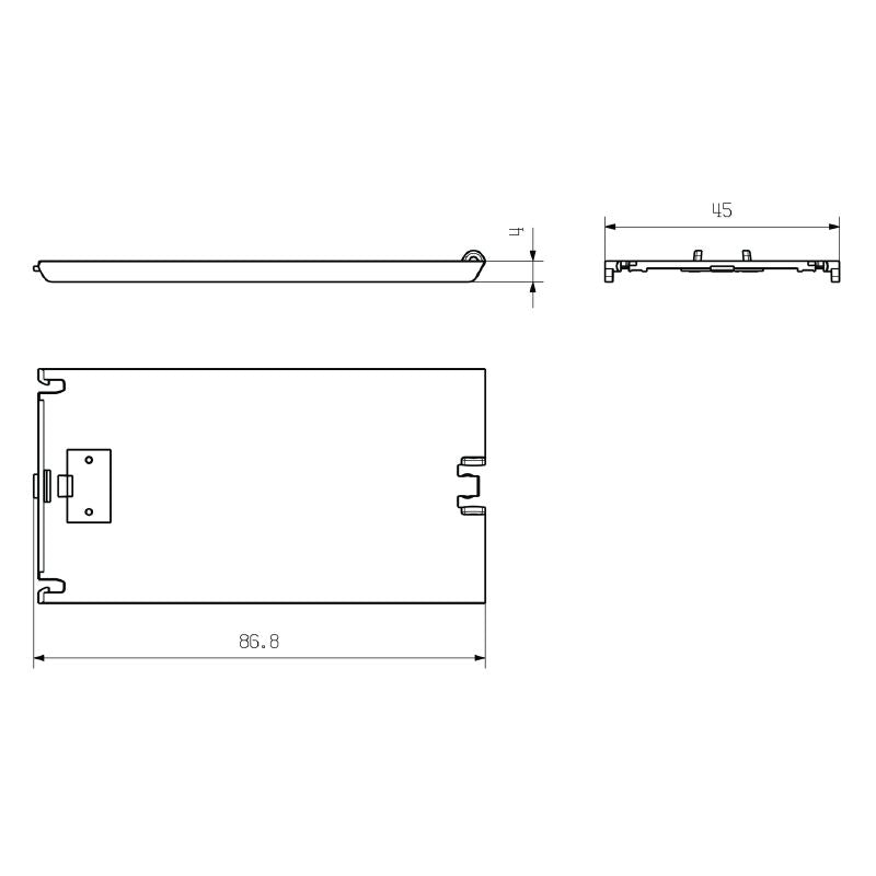 1104440000 - 45mm Transparent Modular Housing Component with Flip Cover  (Pack of 30)