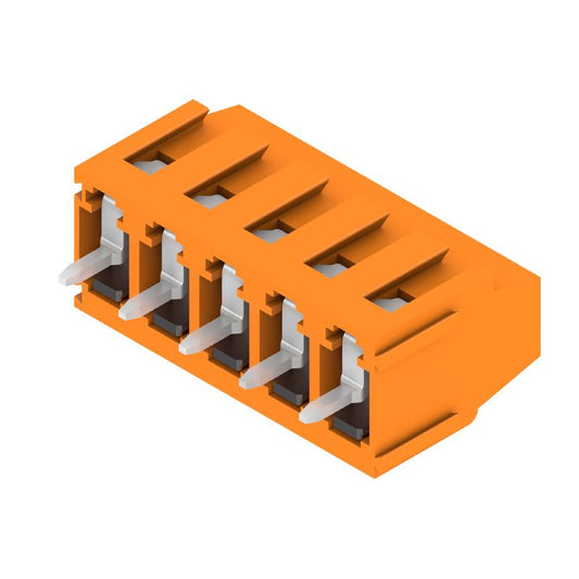 1845310000 - Orange 5-Pole PCB Terminal, 5mm Pitch, 90° Angle  (Pack of 72)