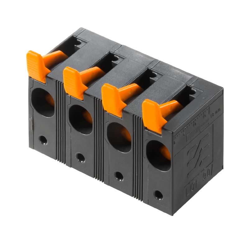 2491910000 - 15mm Pitch Black PCB Connector, 4 Poles, 90° Angle  (Pack of 25)