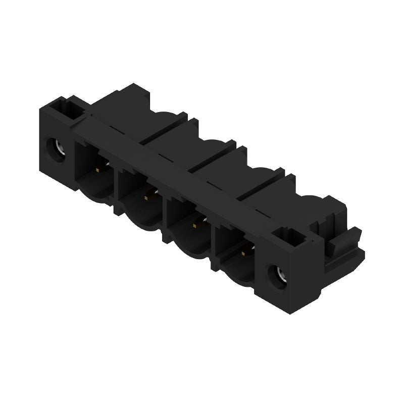 1901440000 - 7.62mm Male Header PCB Connector, Black, 4 Poles, 90° Angle  (Pack of 42)