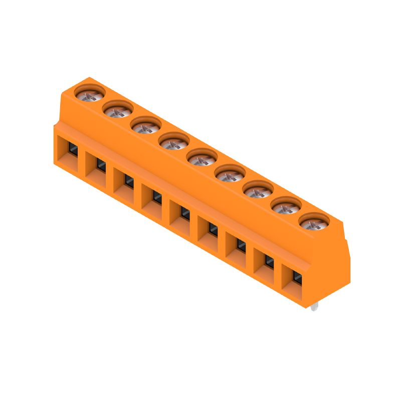 1912900000 - 5.08mm PCB Terminal, 9 Poles, 90° Orientation, Orange  (Pack of 100)