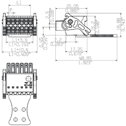 2054530000 - 3.50mm Female PCB Connector, 12 Poles, 180° Push In  (Pack of 66)