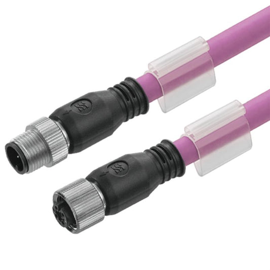 1060130500 - 5m Shielded M12/M12 Cable, 5-Pole, PVC, RoHS Compliant