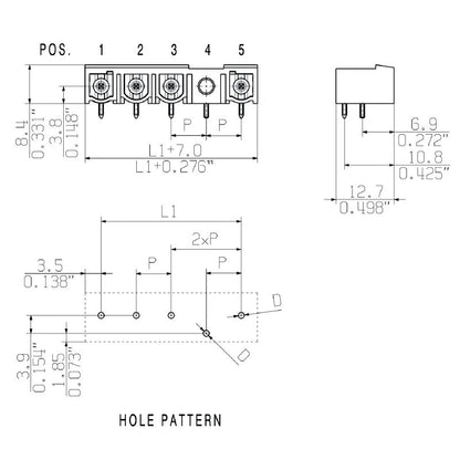 1081780000 - 4-Pole Male Header Connector, 7.62mm Pitch, Black  (Pack of 48)