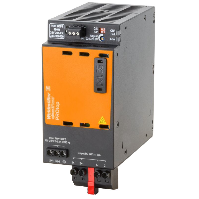 2467000000 - 480W 24V Power Supply with 20A Current & Metal Housing