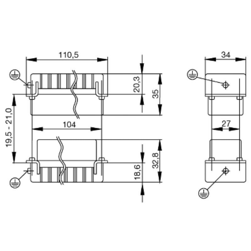 1651280000 - 108-Pole Male Insert, 250V, Crimp Connections, RoHS Compliant