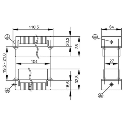1651280000 - 108-Pole Male Insert, 250V, Crimp Connections, RoHS Compliant