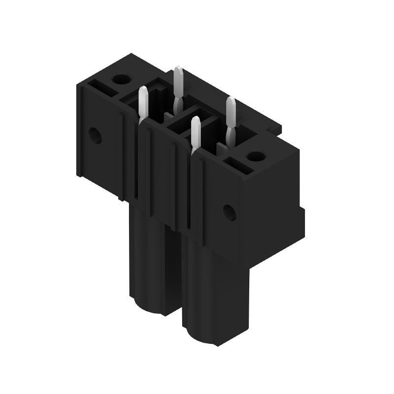 1122110000 - 2-Pole 7.62mm Black PCB Header with 180-Degree Angle  (Pack of 72)