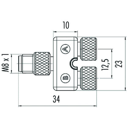 1805660000 - Versatile M8 Connector with Robust Design and UL Certification