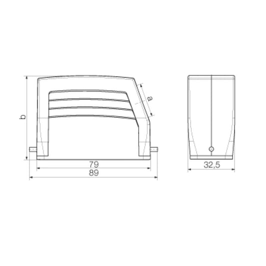 1664730000 - IP65 Diecast Aluminium Connector with PG 16 Cable Entry