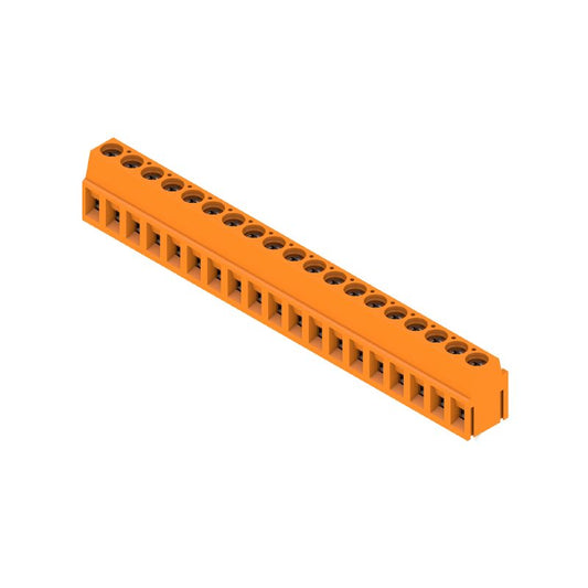 1234150000 - 5.00mm 19-Pole Orange PCB Terminal with 90° Connection  (Pack of 18)