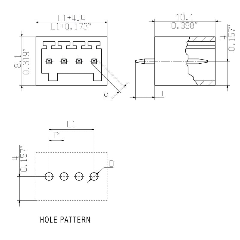 2439910000 - 2-Pole 2.50mm Male PCB Connector with 180° Elbow  (Pack of 250)