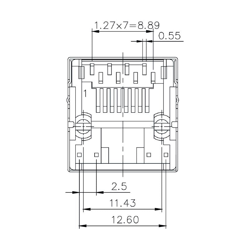 2562960000 - 12-Pole Cat 5 RJ45 Jack, 180° THT Connection  (Pack of 120)
