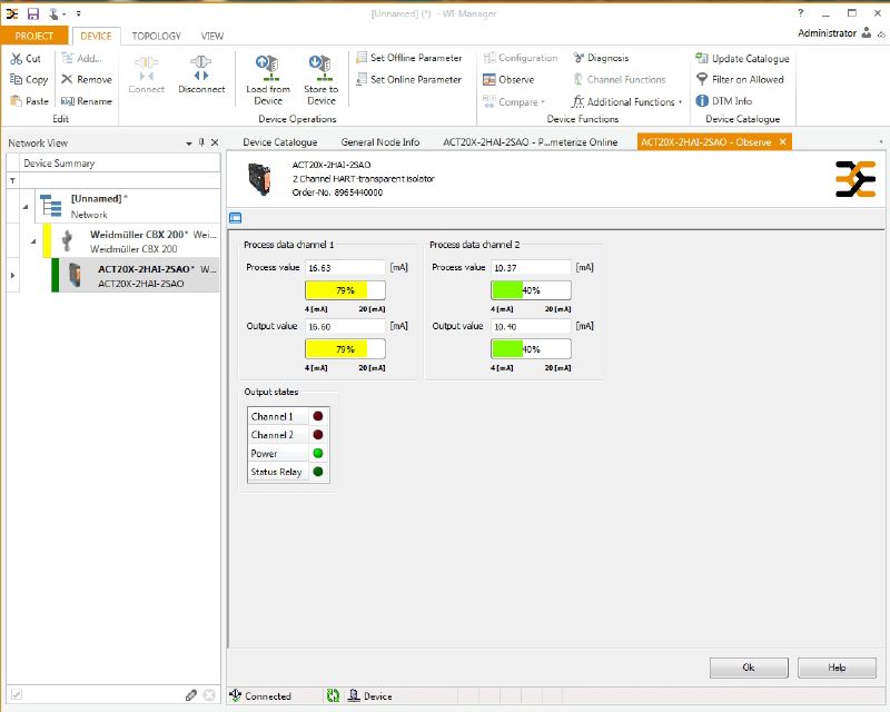 8965440000 - Dual-Channel HART Isolator for Ex-Zone 0, High Reliability