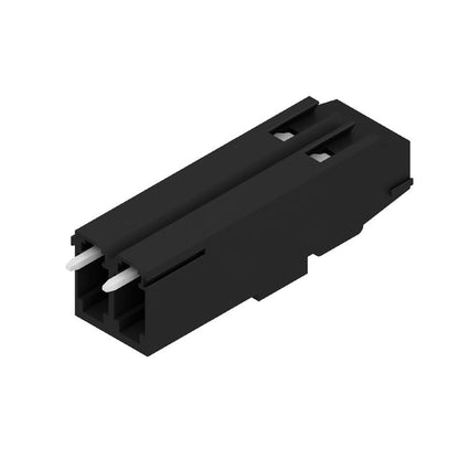 1766380000 - 3.5mm Black PCB Terminal Block, 2 Poles, 90° Angle  (Pack of 100)