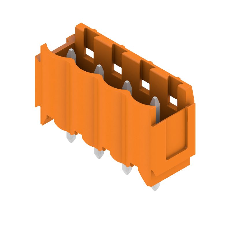 1581800000 - 5mm Male Header Connector with 4 Poles, Tinned Solder Pins  (Pack of 100)
