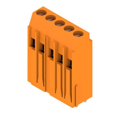 1975390000 - 5-Pole 5.08mm PCB Terminal with 3.2mm Pins, Orange  (Pack of 50)
