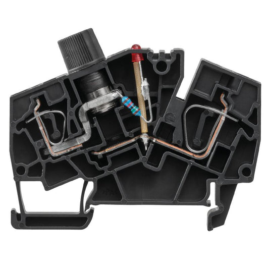 1867500000 - 6mm² Black Fuse Terminal with Tension-Clamp Connection  (Pack of 20)