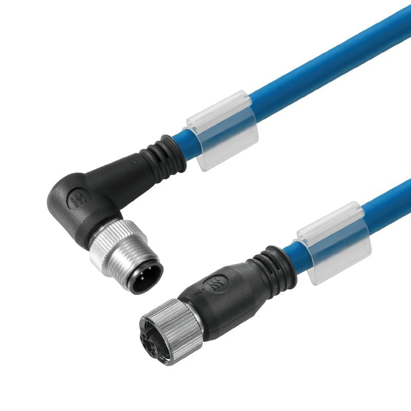 1075450200 - 2m Shielded M12 Connector Cable for Harsh Environments