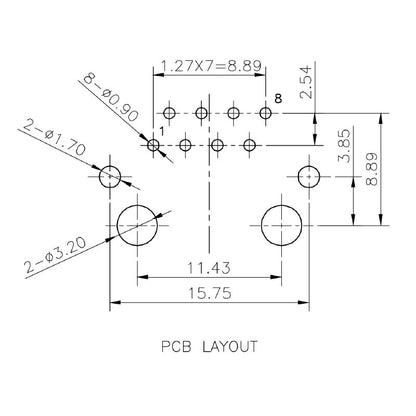 2436450000 - 180° PCB Mount RJ45 Modular Jack, 8 Poles, Cat. 5  (Pack of 120)