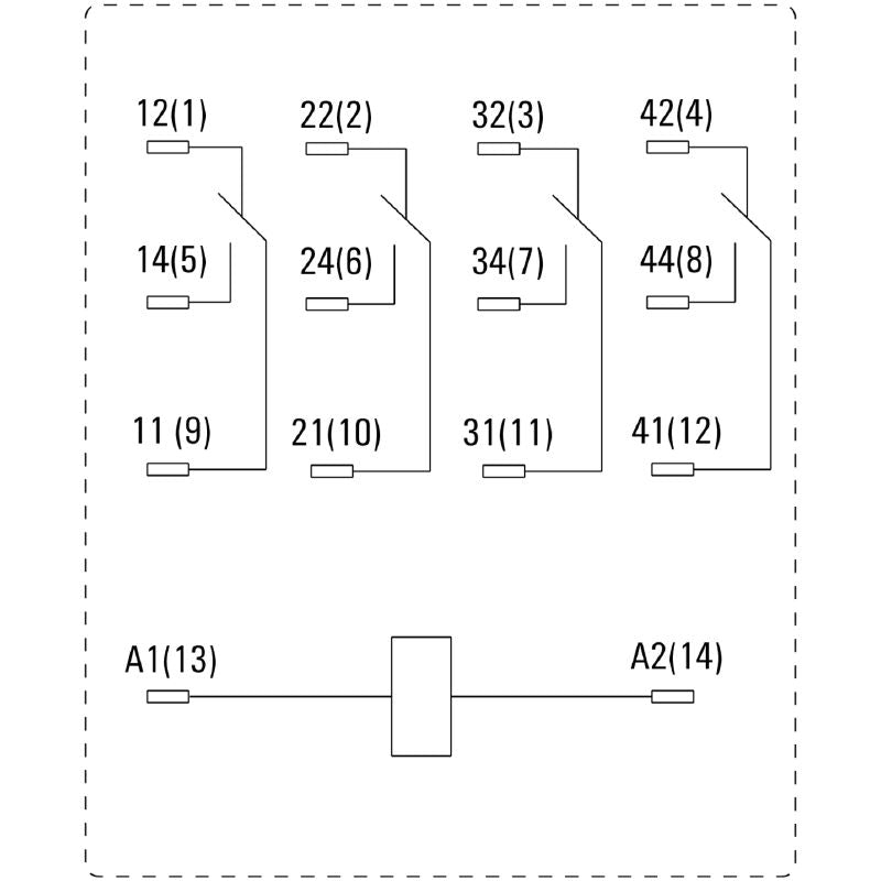 7760056085 - D-SERIES DRM Relay with 4 Gold-Plated Contacts, 5A, 115V AC  (Pack of 20)
