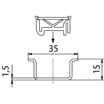1335150000 - 250mm Mounting Rail Bus System, RoHS Compliant