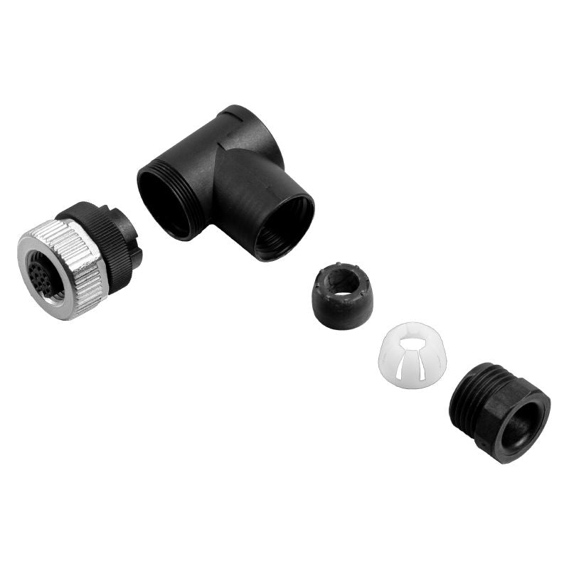1925870000 - M12 Field Attachable Connector, IP67 Waterproof, Gold-Plated Contacts
