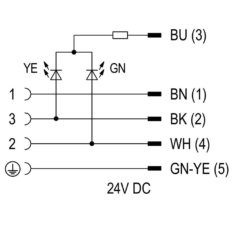 1896990300 - 3m Black PUR Valve Cable with Design A Plug
