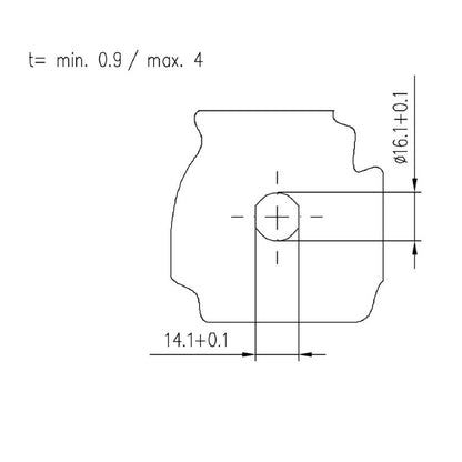1516340000 - M12 IDC Plug-in Connector for Cat.6 Networks, IP67 Rated
