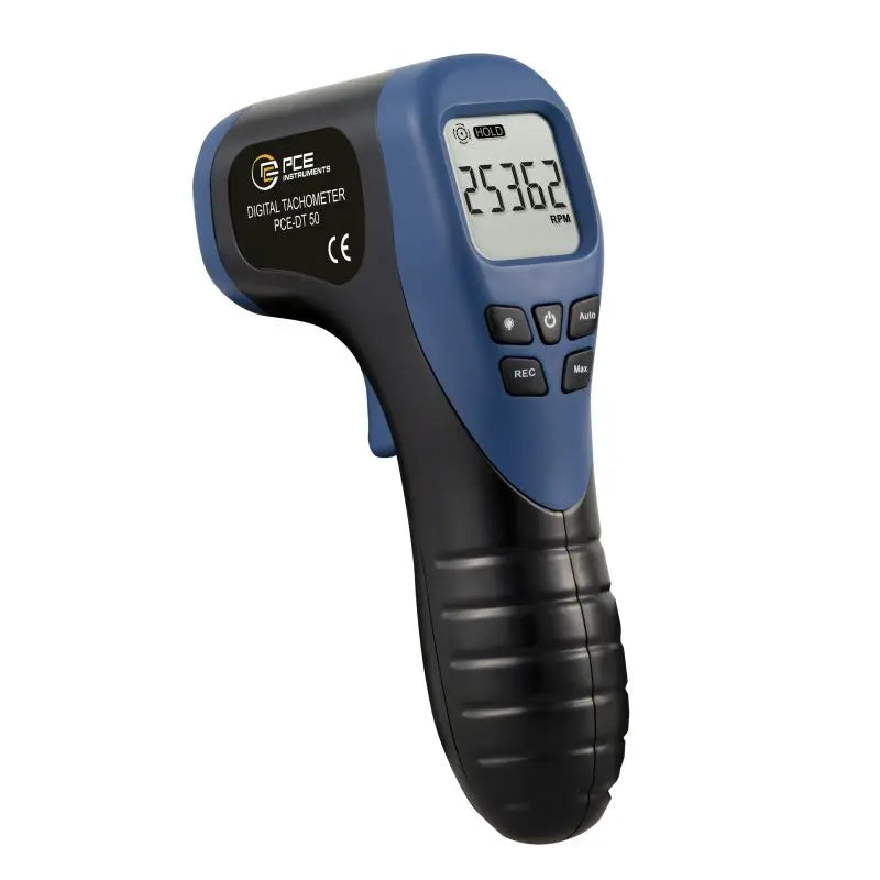 PCE-DT 50 - Handheld Tachometer, 2.5-99,999 RPM, LCD Display
