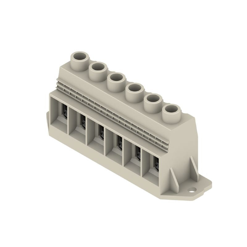 1386470000 - 6-Pole Circuit Board Terminal at 90° Angle, Tinned Pins  (Pack of 10)
