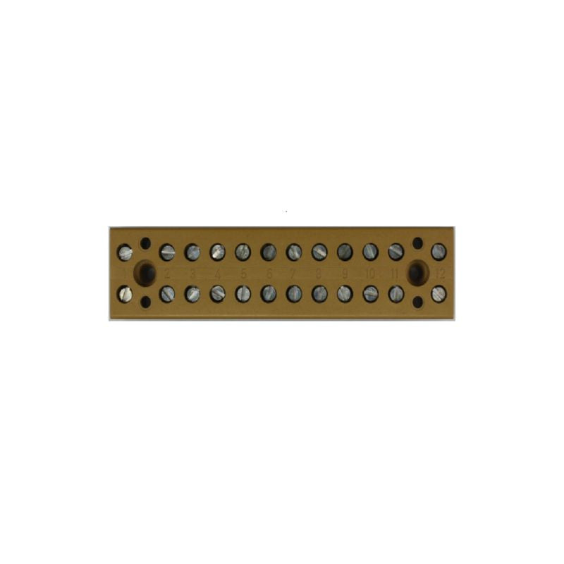 0625320000 - Medium Yellow 24-Port Terminal Strip, 4mm², 32A, Screw Connection  (Pack of 25)
