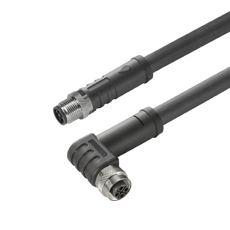 2050100500 - 5m PUR M12 Power Cable, 12A with 90° Socket