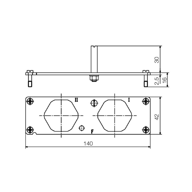 1103710000 - Durable Stainless Steel Two-Pole Component for Size 8 Installation