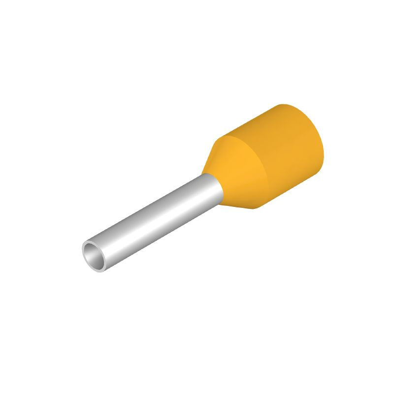 9025710000 - Yellow 3.5mm Wire-End Ferrule with Plastic Collar  (Pack of 500)