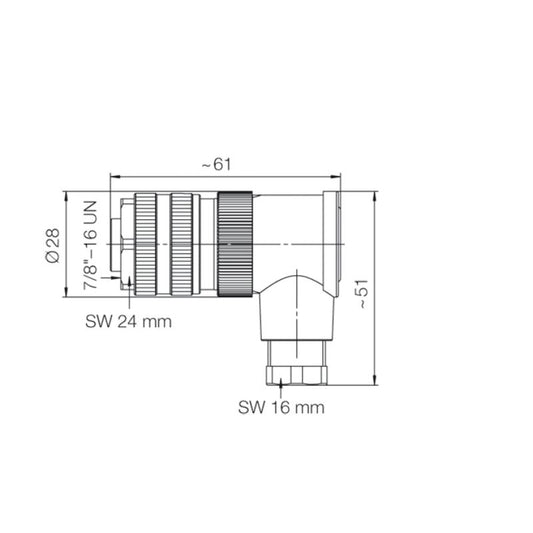 1291930000 - 7/8" RoHS Compliant Field Connector with IP67 Protection