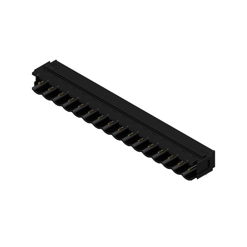 1228150000 - Gold-Plated 5mm PCB Connector with 90° Elbow, Black Box  (Pack of 50)