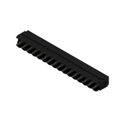 1228150000 - Gold-Plated 5mm PCB Connector with 90° Elbow, Black Box  (Pack of 50)