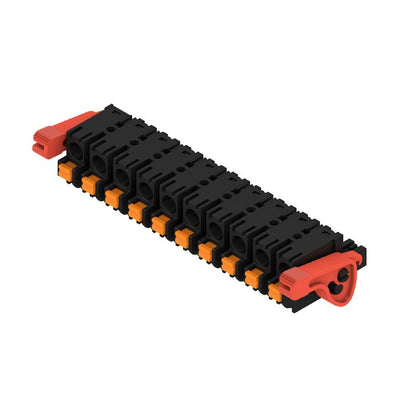 1227460000 - 10-Pole 180° PCB Female Plug Connector with Push-In Actuator  (Pack of 18)