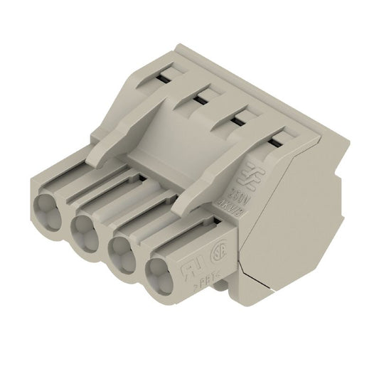 2449010000 - 5.08mm 4-Pole PCB Connector with 225° Clamping Angle  (Pack of 90)