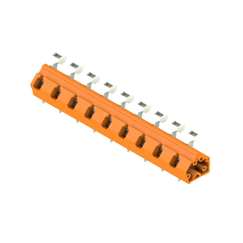 1954000000 - 10mm Pitch PCB Terminal, 9 Poles, Orange Tinned Clamp  (Pack of 100)