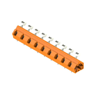1954000000 - 10mm Pitch PCB Terminal, 9 Poles, Orange Tinned Clamp  (Pack of 100)