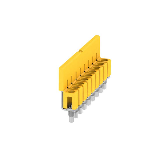 1054360000 - Yellow Cross-Connector Terminal, 9 Poles, 32 A Rating  (Pack of 10)