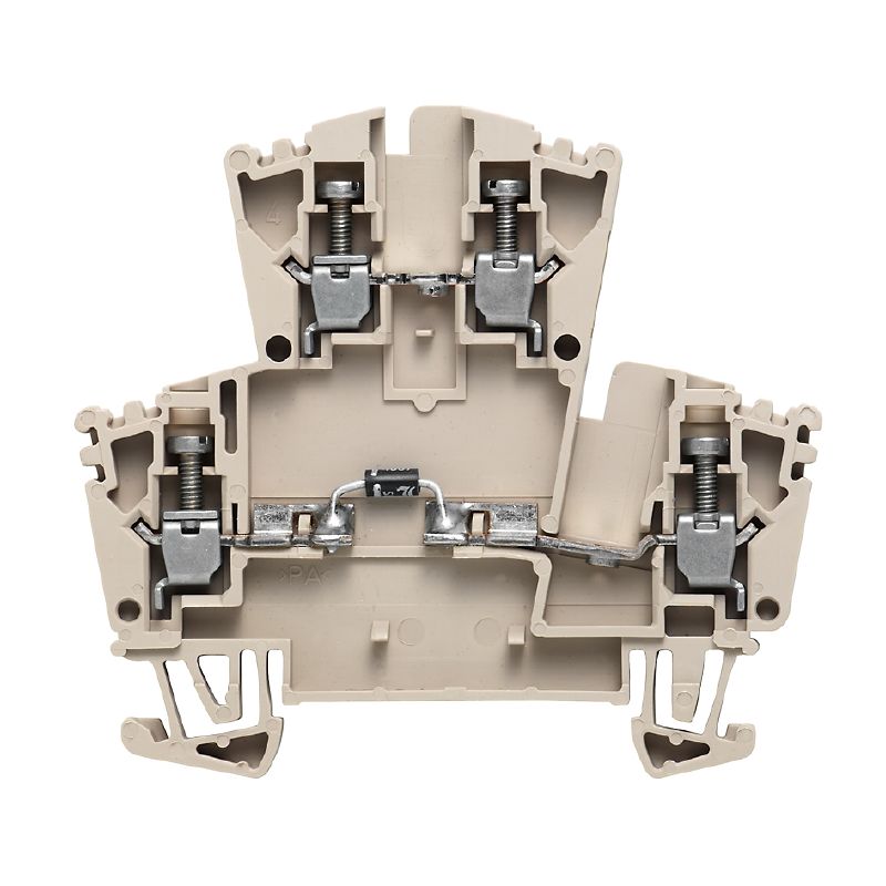8025610000 - Dark Beige Terminal Block with 4 Connections, 2.5 mm²  (Pack of 25)