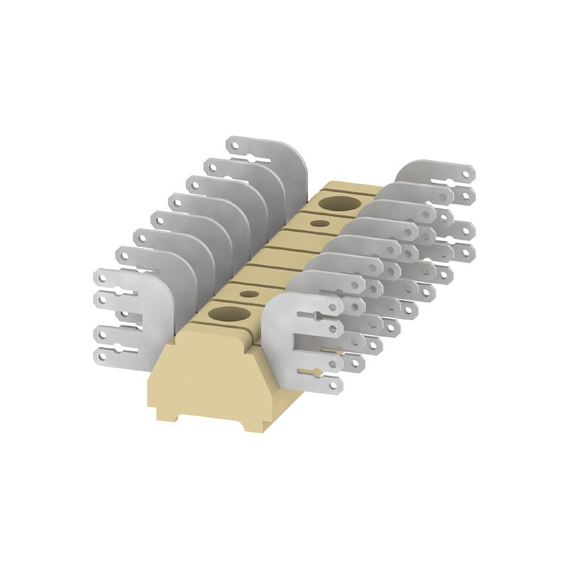 0480120000 - 8-Connection Yellow Terminal Strip, 2.5 mm², 400V  (Pack of 50)