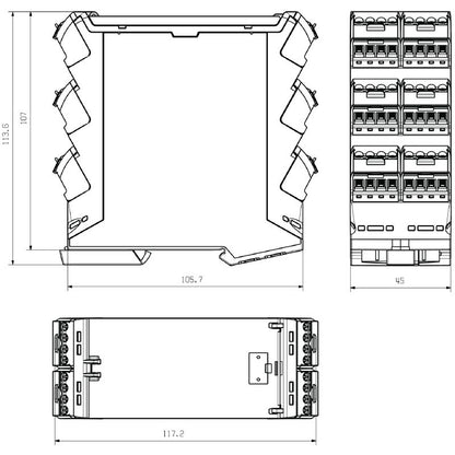 1519520000 - Black CH20M Omnimate Housing Components Kit, 45mm Width