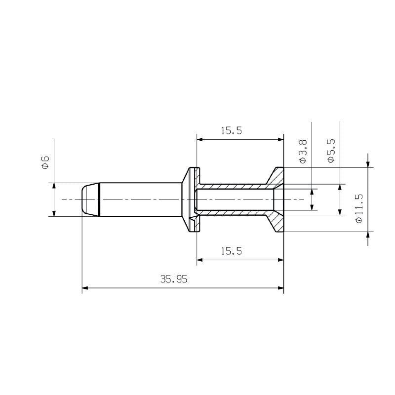 2691190000 - Durable 6mm Male Connector with Silver Finish  (Pack of 10)
