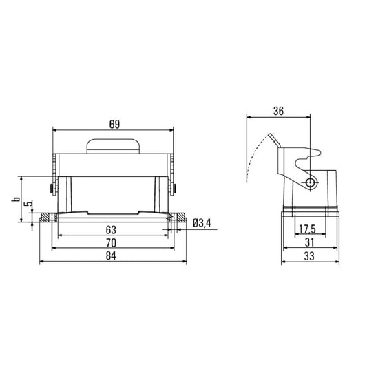 1021450000 - IP65 Rated Robust Enclosure with End-Locking Clamp