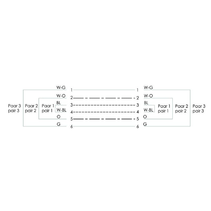 2860910003 - 0.3m RJ12 Patch Cable for Cat.3 Applications