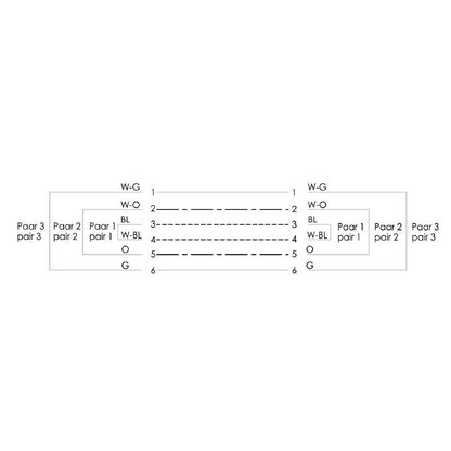 2860910003 - 0.3m RJ12 Patch Cable for Cat.3 Applications
